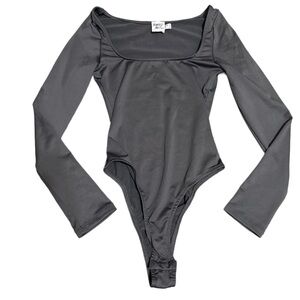 Princess Polly Gray Long Sleeve Bodysuit